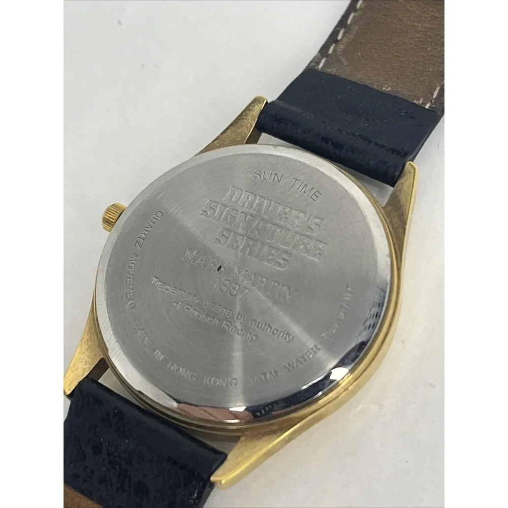 1997 Mark Martin Driver Signature Series Quartz‎ Watch #6 Sun Time- New Battery